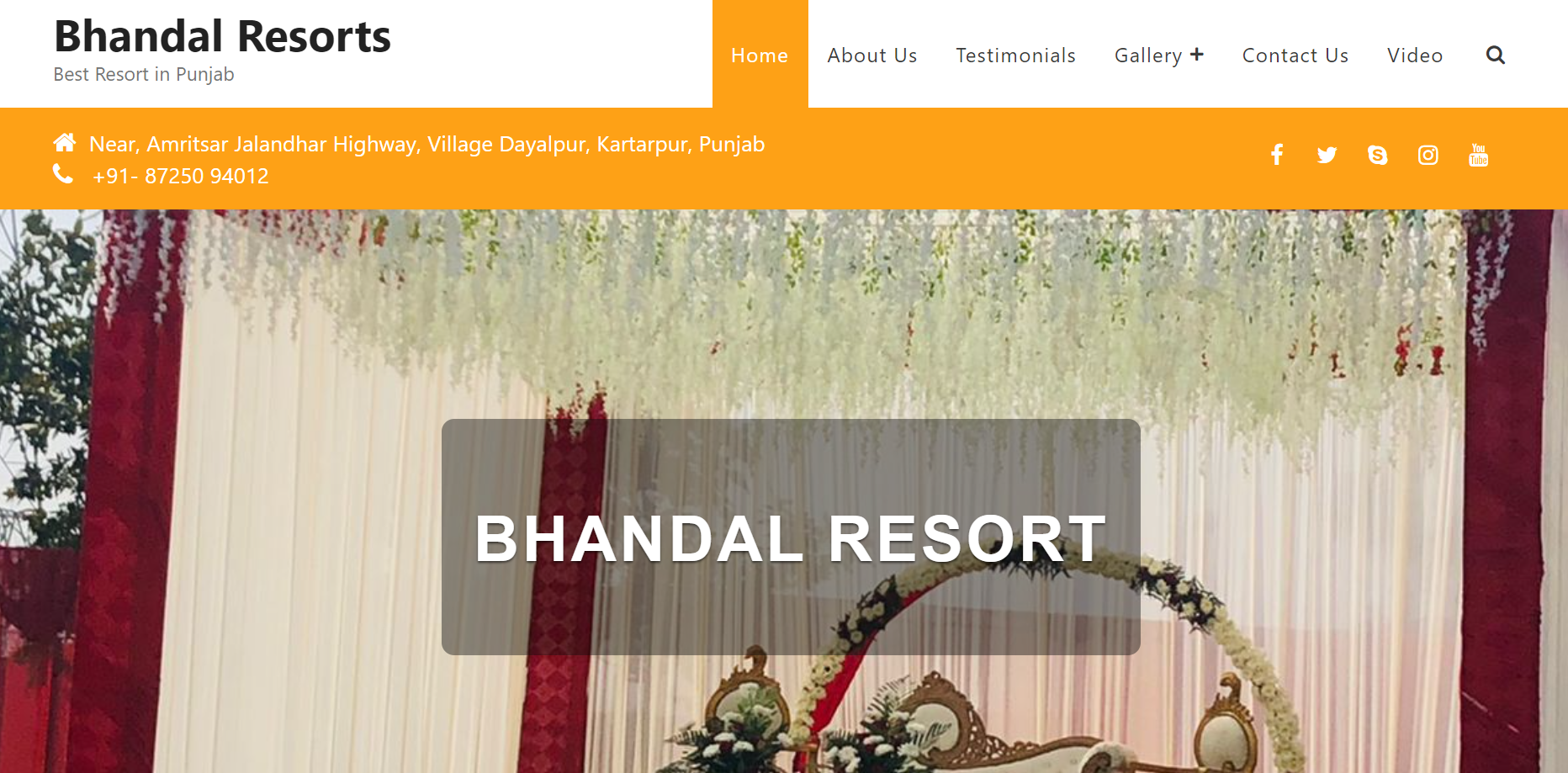 Bhandal Resorts Website Designed