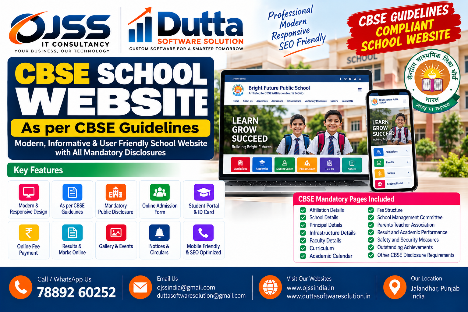 CBSE School Website Development Services | OJSS IT Consultancy
